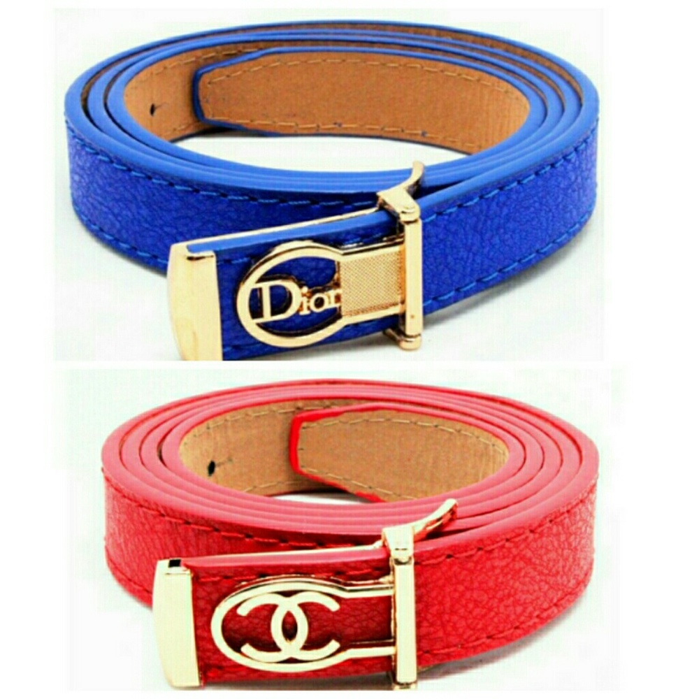Thin designer women belt