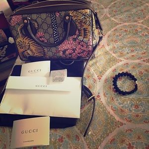 Gucci Bengal Boston beige bag