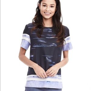 Banana Republic Brushstroke Crepe Top