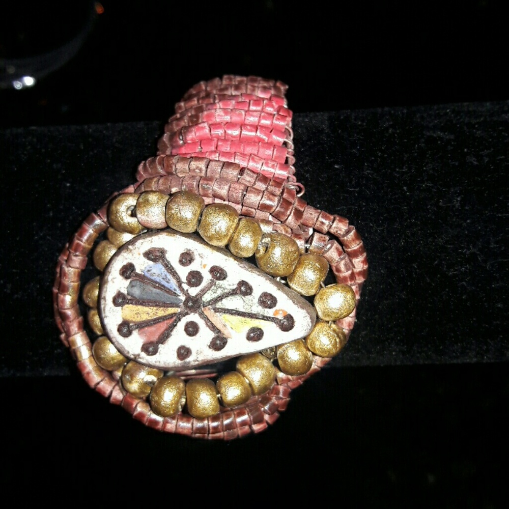 Beaded cuff bracelet