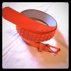 Orange Studded Belt