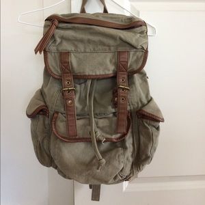 Ecote green canvas backpack, never been used!