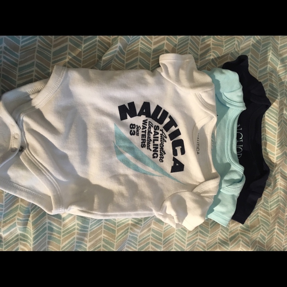 Nautica onesies bundled -3