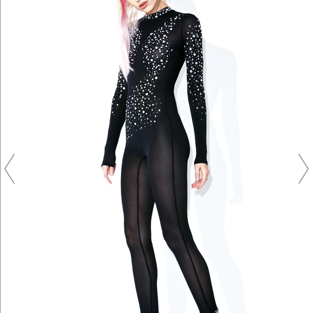 Festival new jewel mesh jumpsuit. Skin tight
