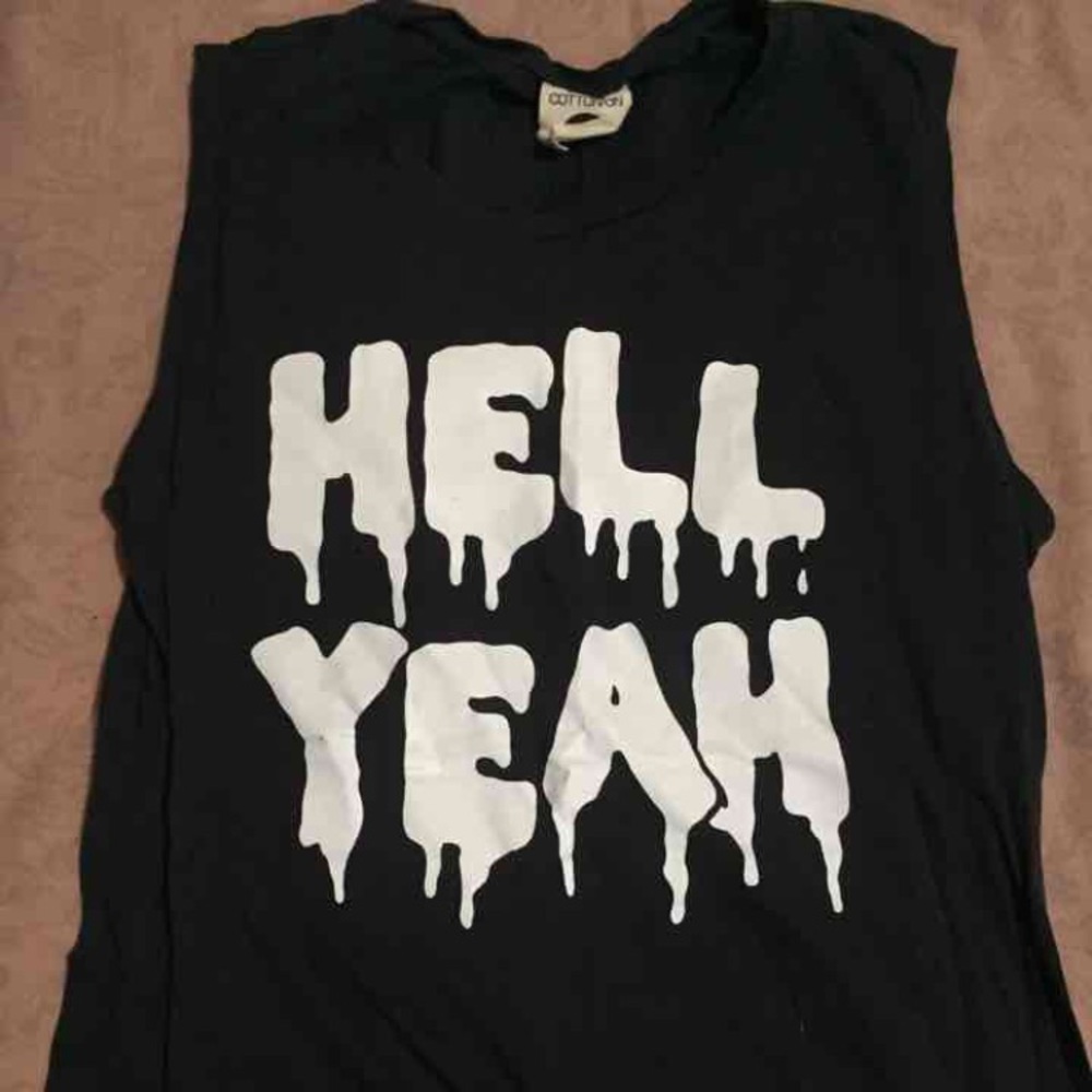 Cotton on Hell Yeah muscle tank