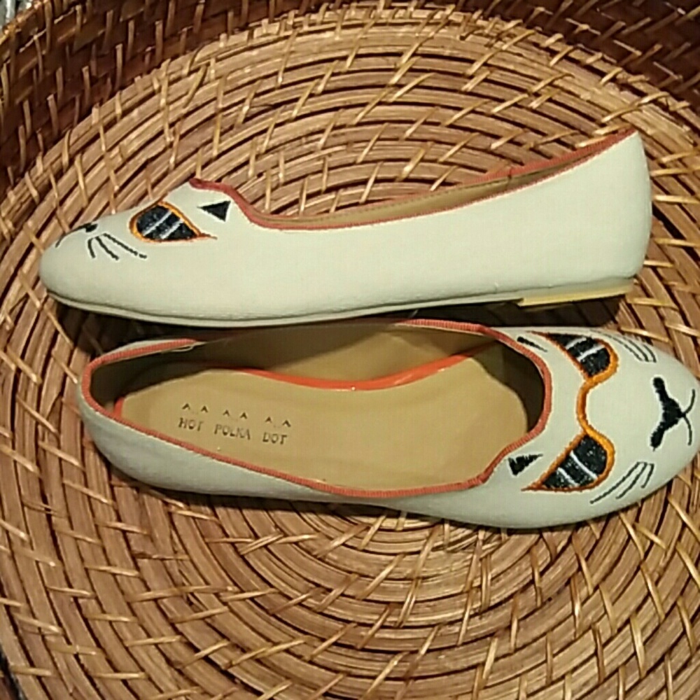 Girls Kitty Cat Flats - Picture 2 of 2