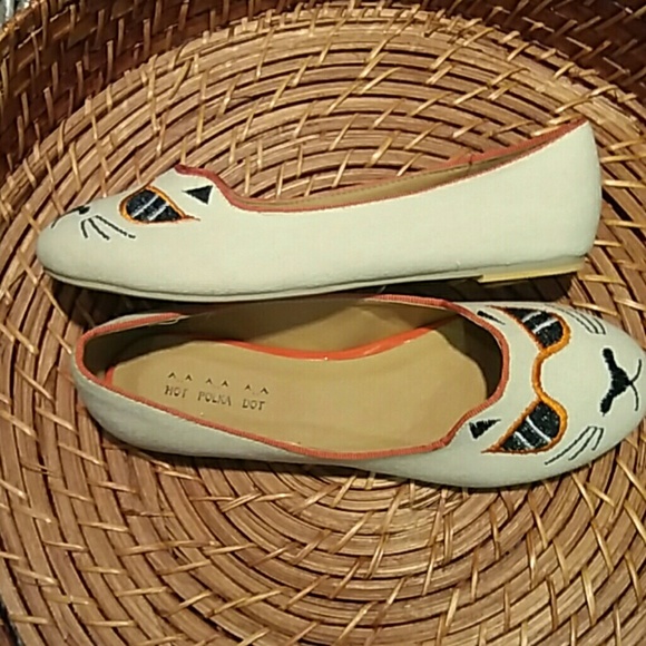 Girls Kitty Cat Flats - Picture 2 of 2
