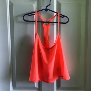 LA HEARTS Neon Peach Crop Top
