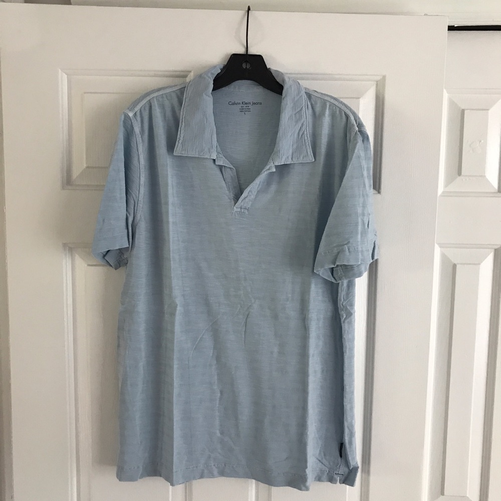 Blue Calvin Klein polo, Large, Good Condition