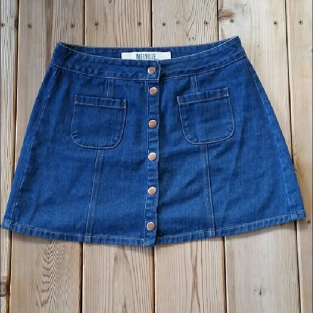 Brandy Melville button-up denim mini