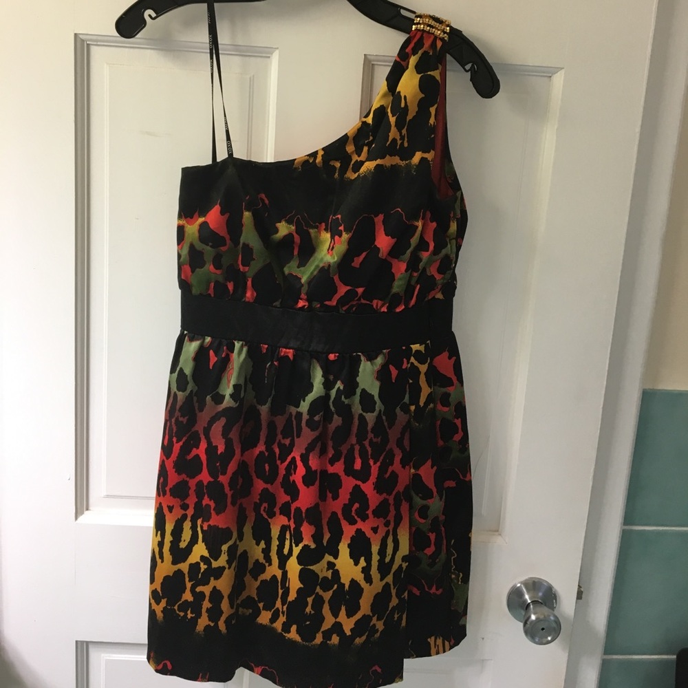 XOXO Multi-colored print dress