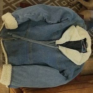 Denim winter jacket