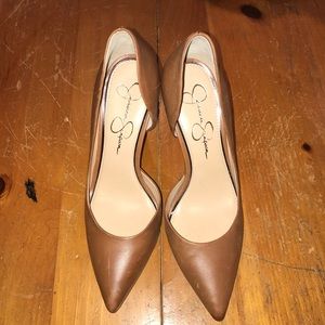 Jessica Simpson Claudette d'Orsay Brown Pumps