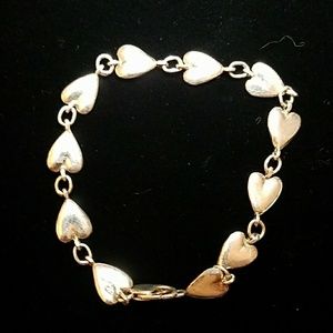 Sterling silver heart bracelet