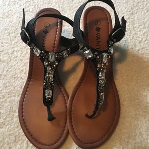 Vanity embellished sandals