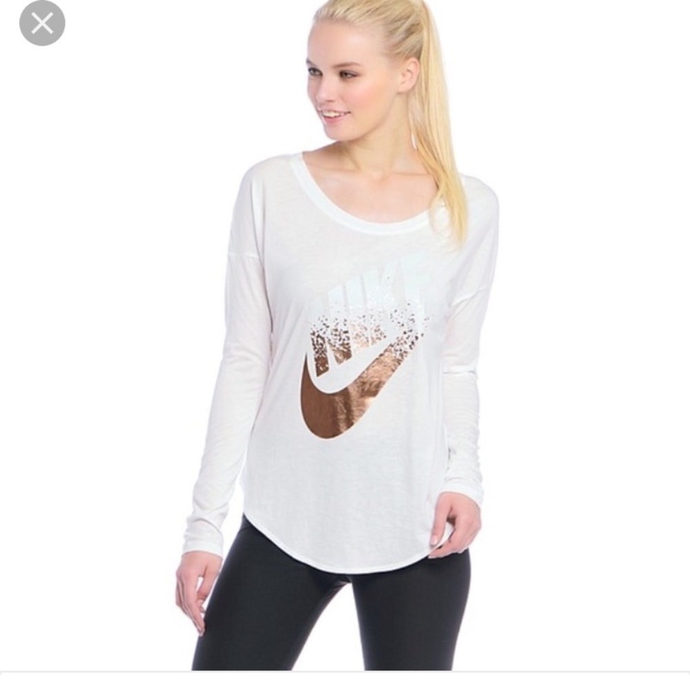 Rose gold Nike long sleeve
