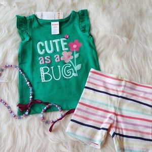 🎀 NWT Gymboree t-shirt & short outfit set 🎀