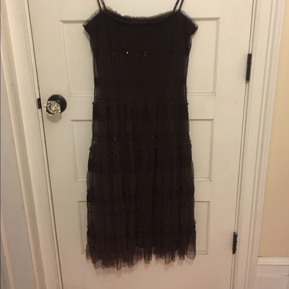 Max Studios brown midi dress