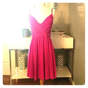 Fuschia dress. Perfect for a wedding.