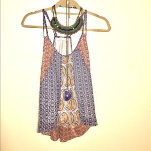 Colorful Paisley Patterned Tank