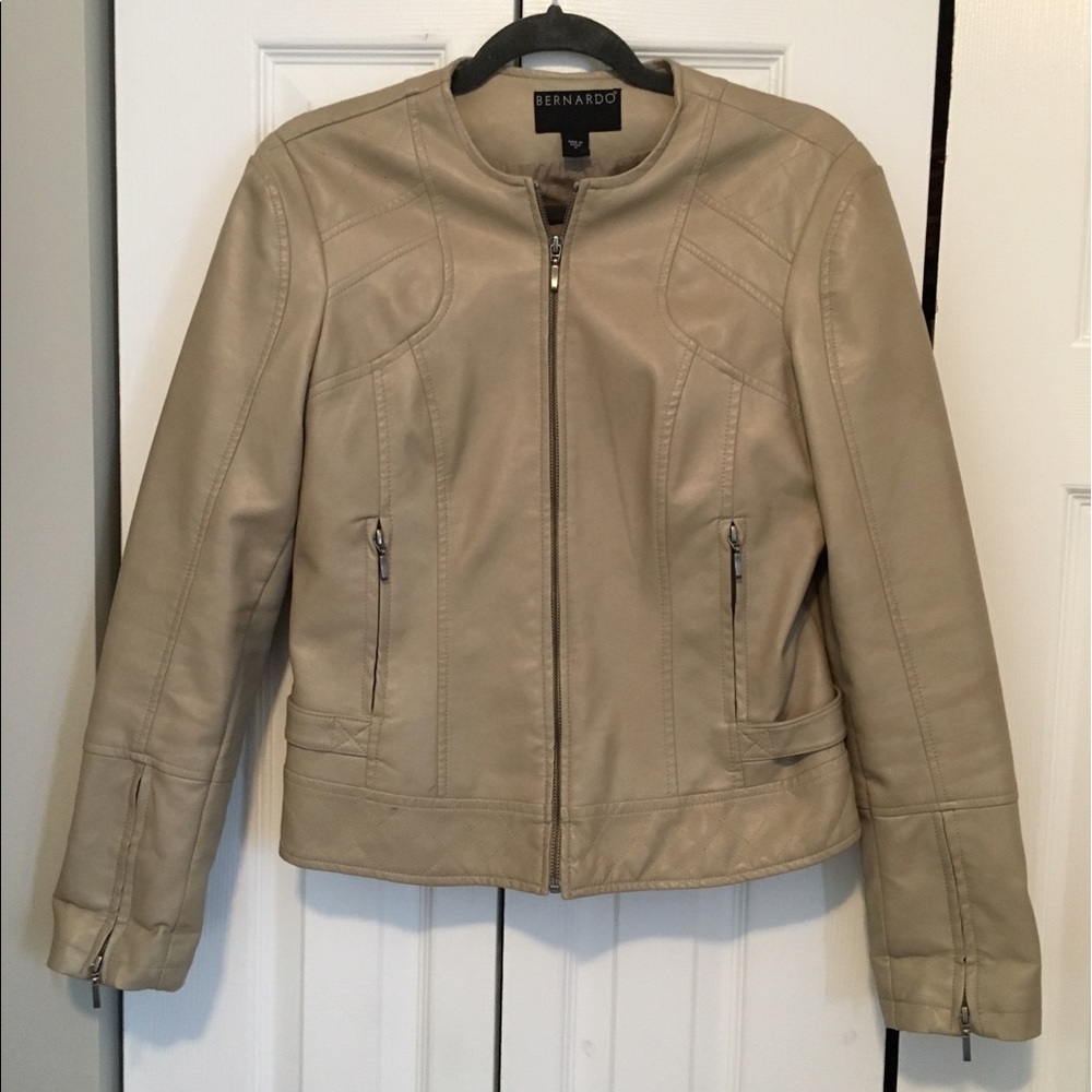 Tan leather jacket