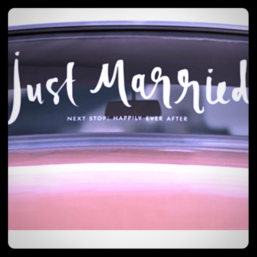 Kate Spade Window Decal Just Married