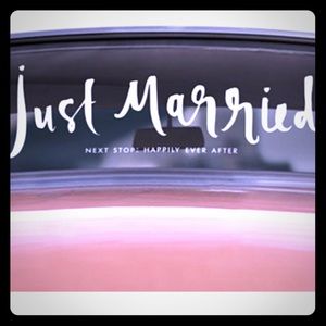 Kate Spade Window Decal Just Married