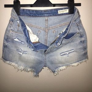 NWT blank NYC distressed denim shorts