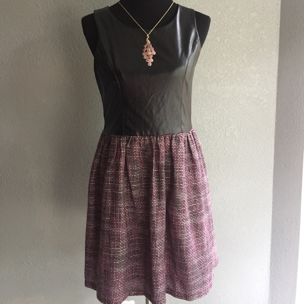 Love Ady faux leather upper dress sz L