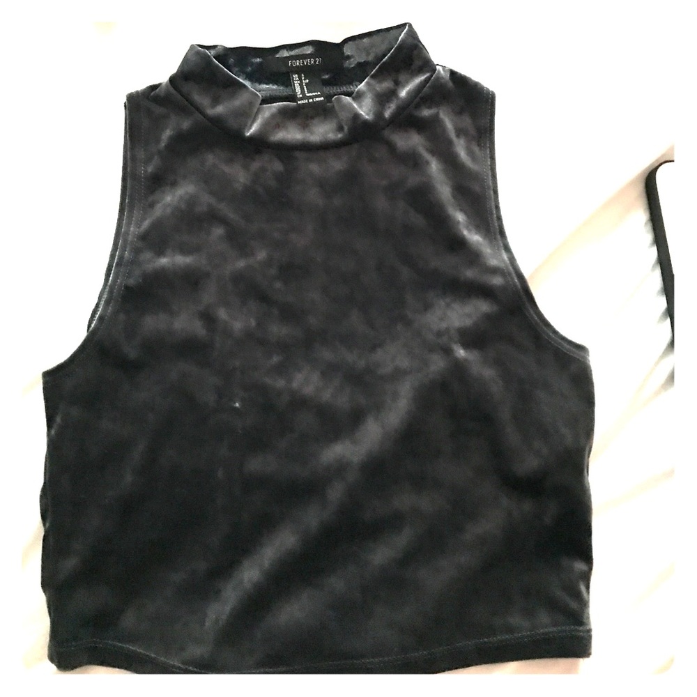 Velvet crop tank