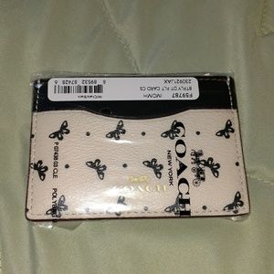 Coach Butterfly Card Case NWT
