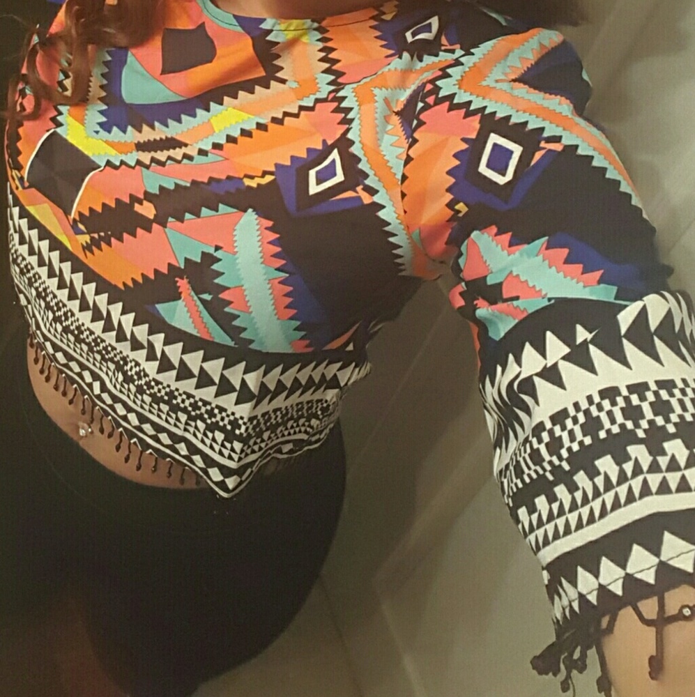 GB multicolor crop top