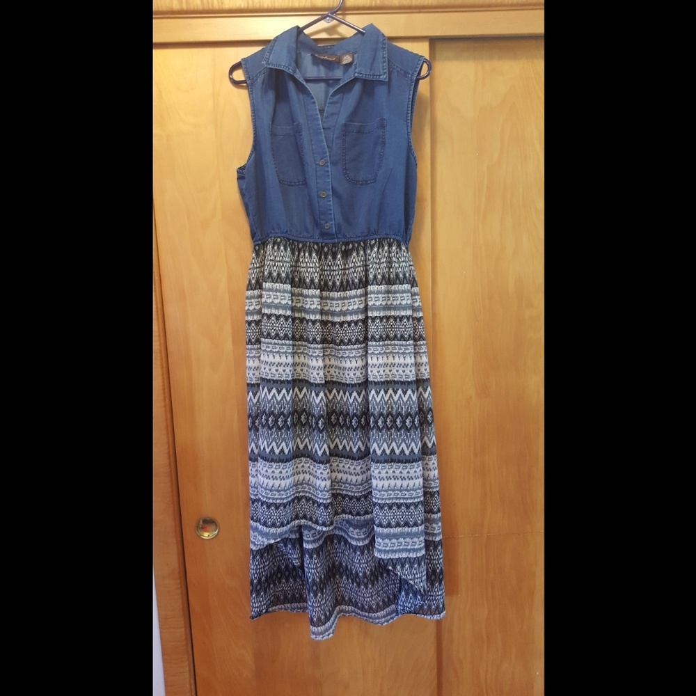 High-low, jean top summer dress