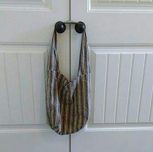 Brown and tan cotton bag