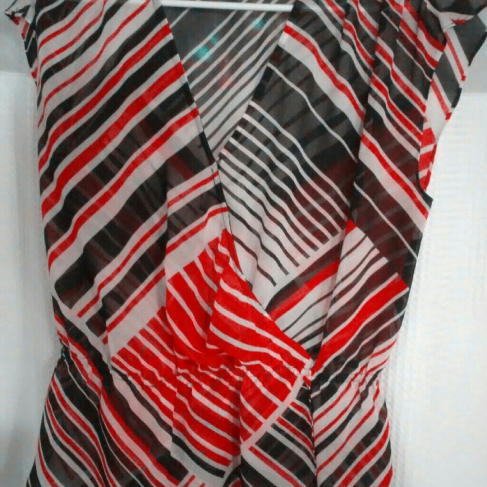 Multi colored, polyester, chaps dress shirt