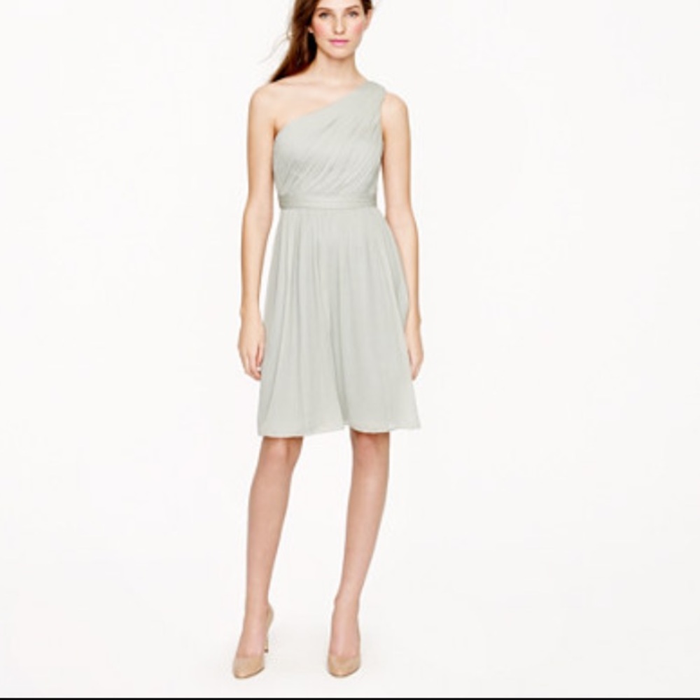 Dusty shale silk chiffon bridesmaids j crew Kylie