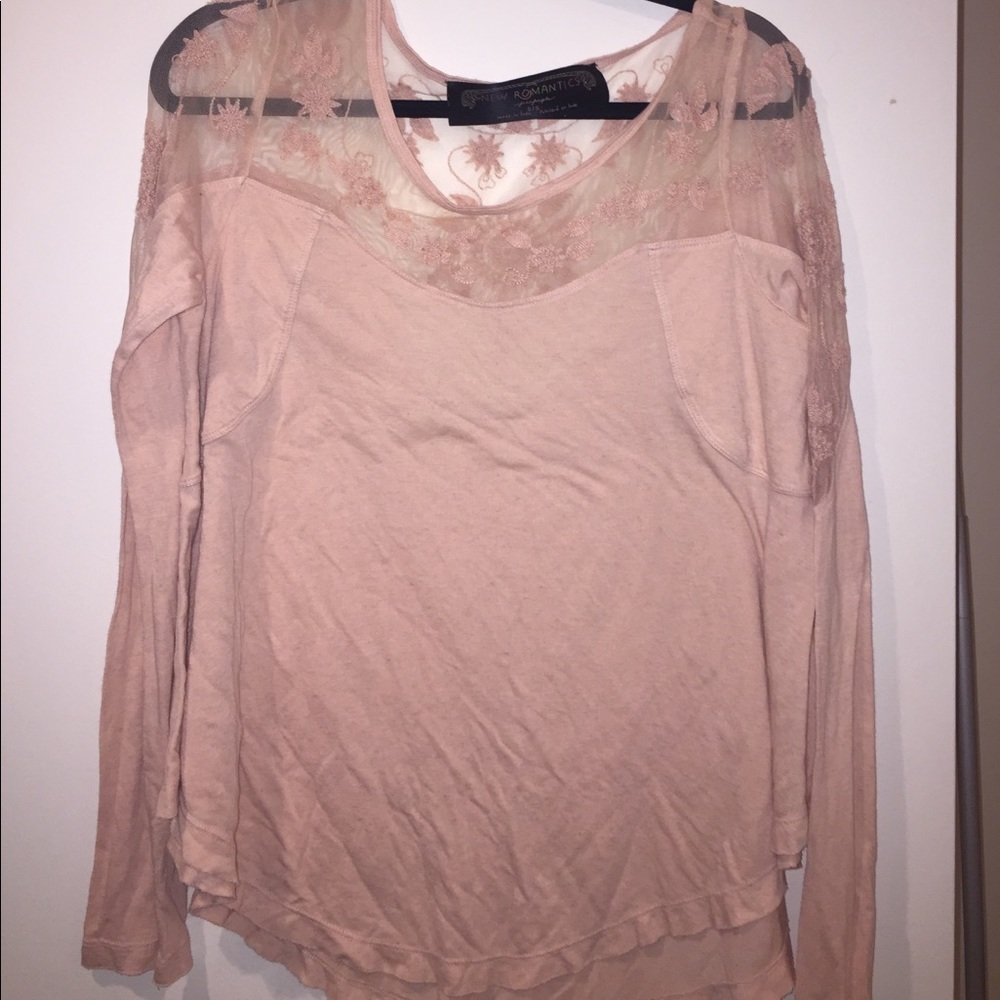 Free people pink New Romantics shirt!