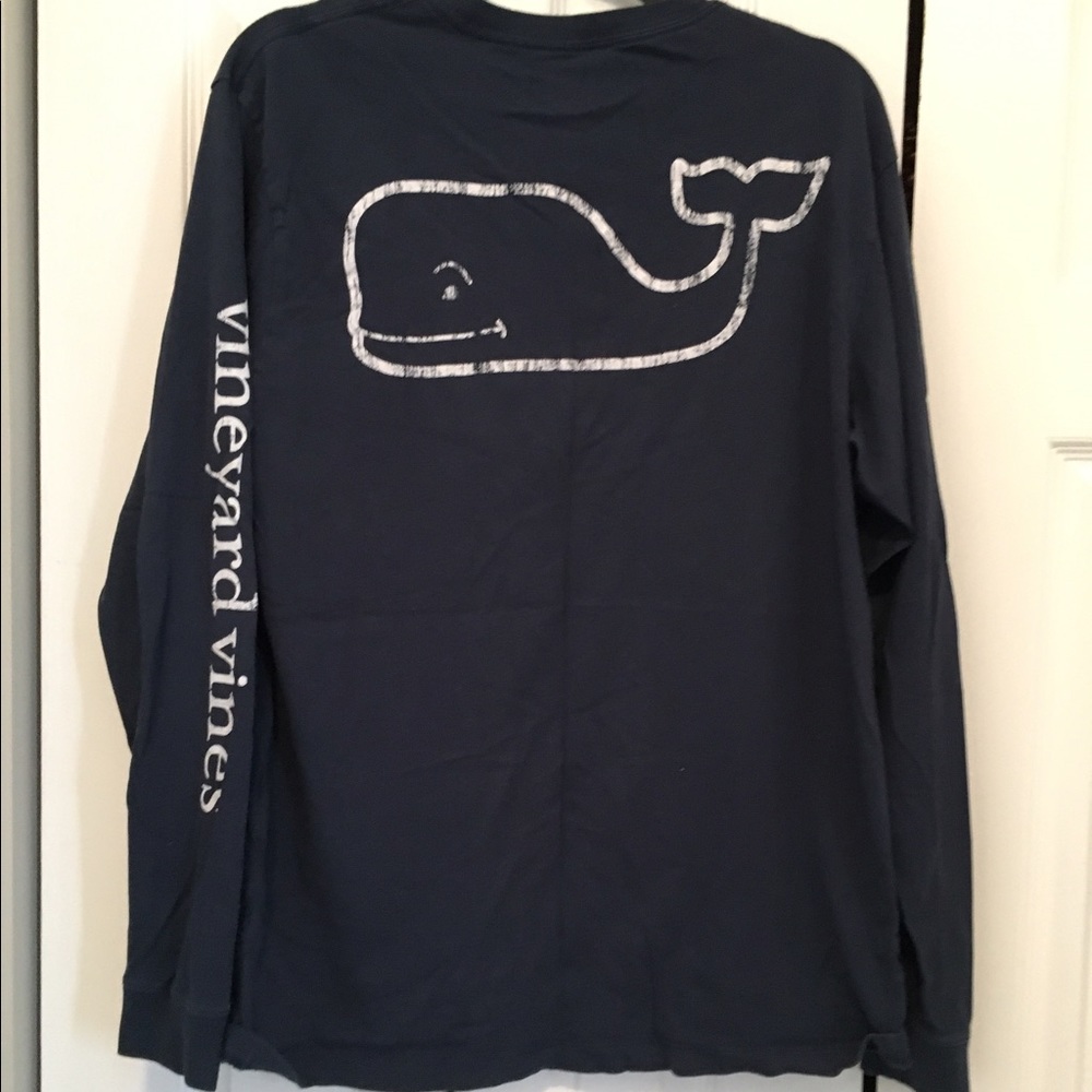 VV  navy long sleeve tee - Picture 2 of 2