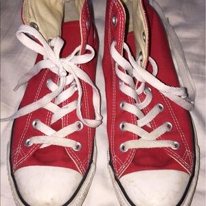 Red high top converse