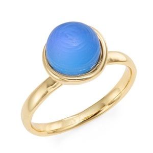 Alexis Bittar Lucite mini sphere ring size 7 blue