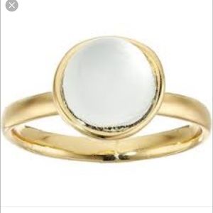 Alexis Bittar Lucite mini sphere ring size 7 white