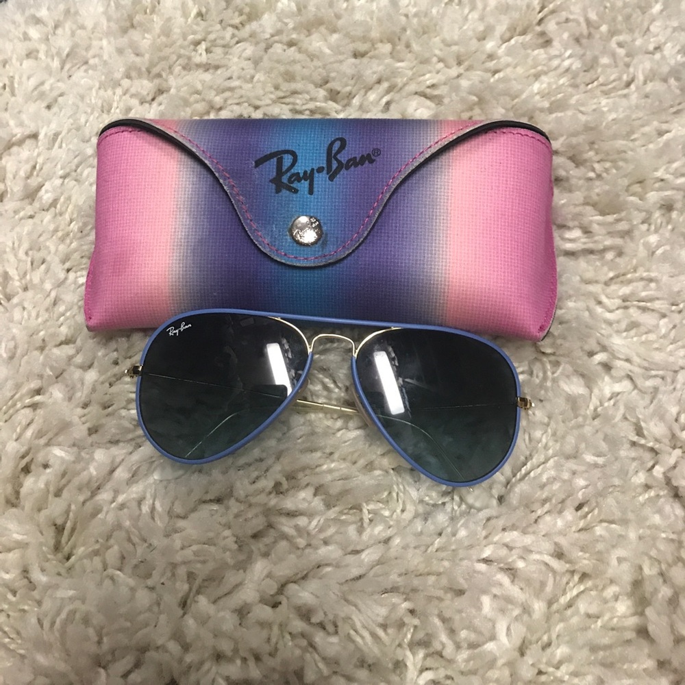 Special edition blue aviator Ray-Bans