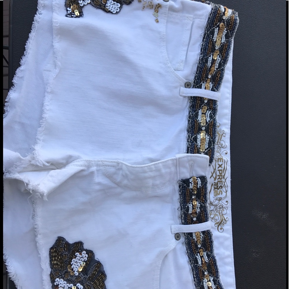 Express limited edition Beaded Shorts