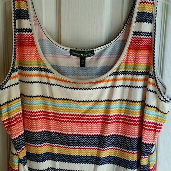 NWT DEREK HEART PLUS STRIPED TANK TOP SZ 2X - Picture 2 of 5