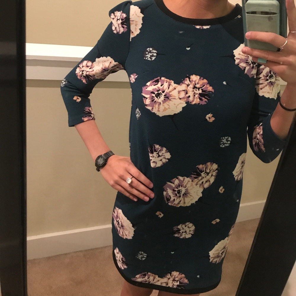 Floral print business casual dress