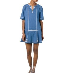 Isabel Marant Relly Blue Embroidered Dress S Small