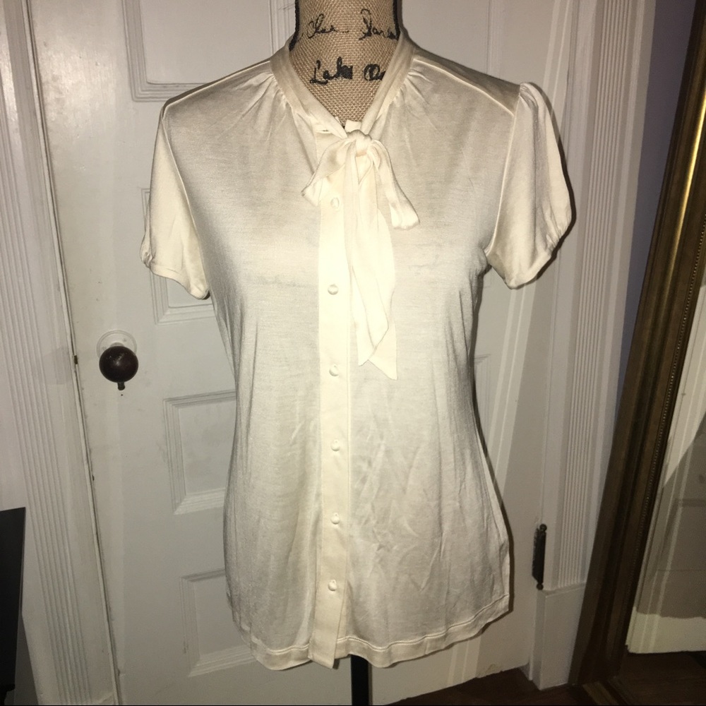Banana Republic silk blouse and tank