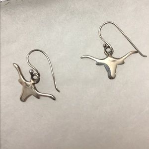 UT longhorns earrings in .925 sterling silver