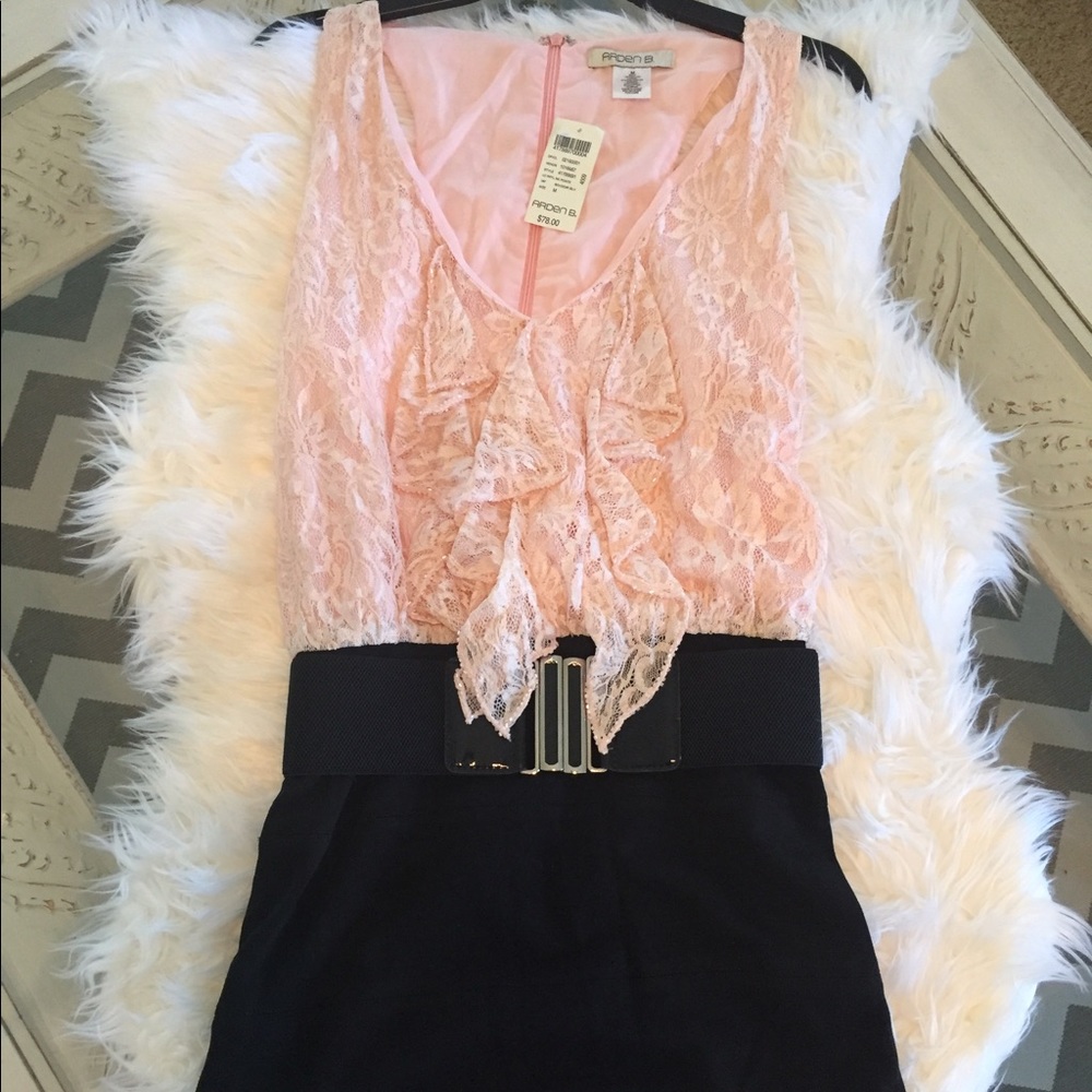 Black and pink dress