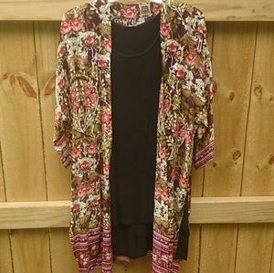 Merona Floral Kimono Cover Up